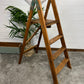 Vintage Wooden Decorative Ladder Reclaimed Waxed Wood Steps Rustic Farmhouse