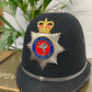 British Bobby Police Helmet Rose Top With Civil Nuclear Constabulary Collector Badge