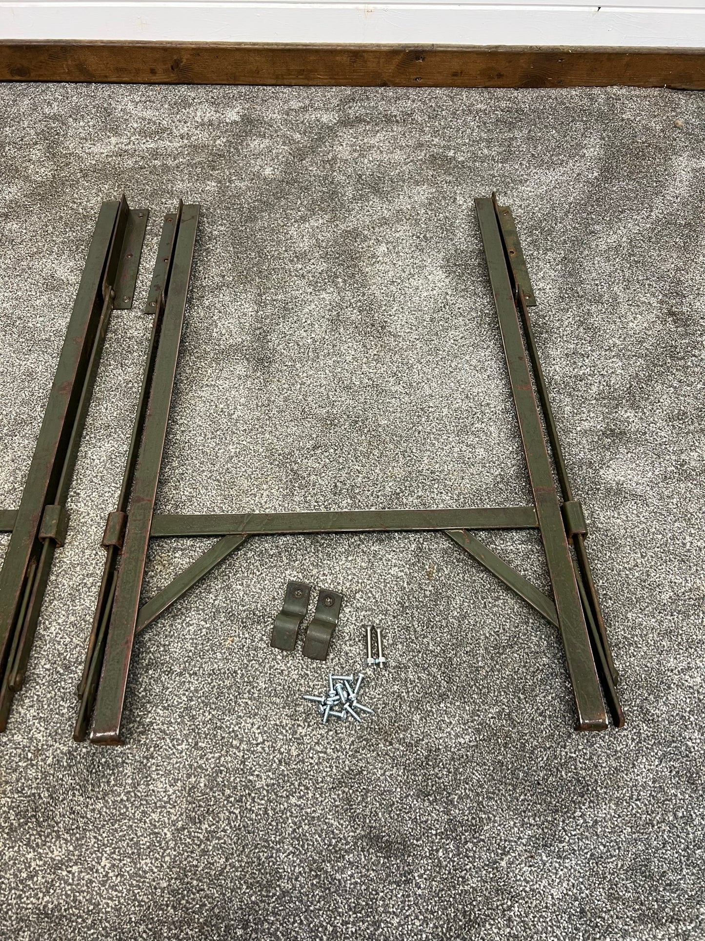 Metal Trestle Table Folding Legs Heavy Duty Reclaimed Industrial Rustic Furniture Table Legs