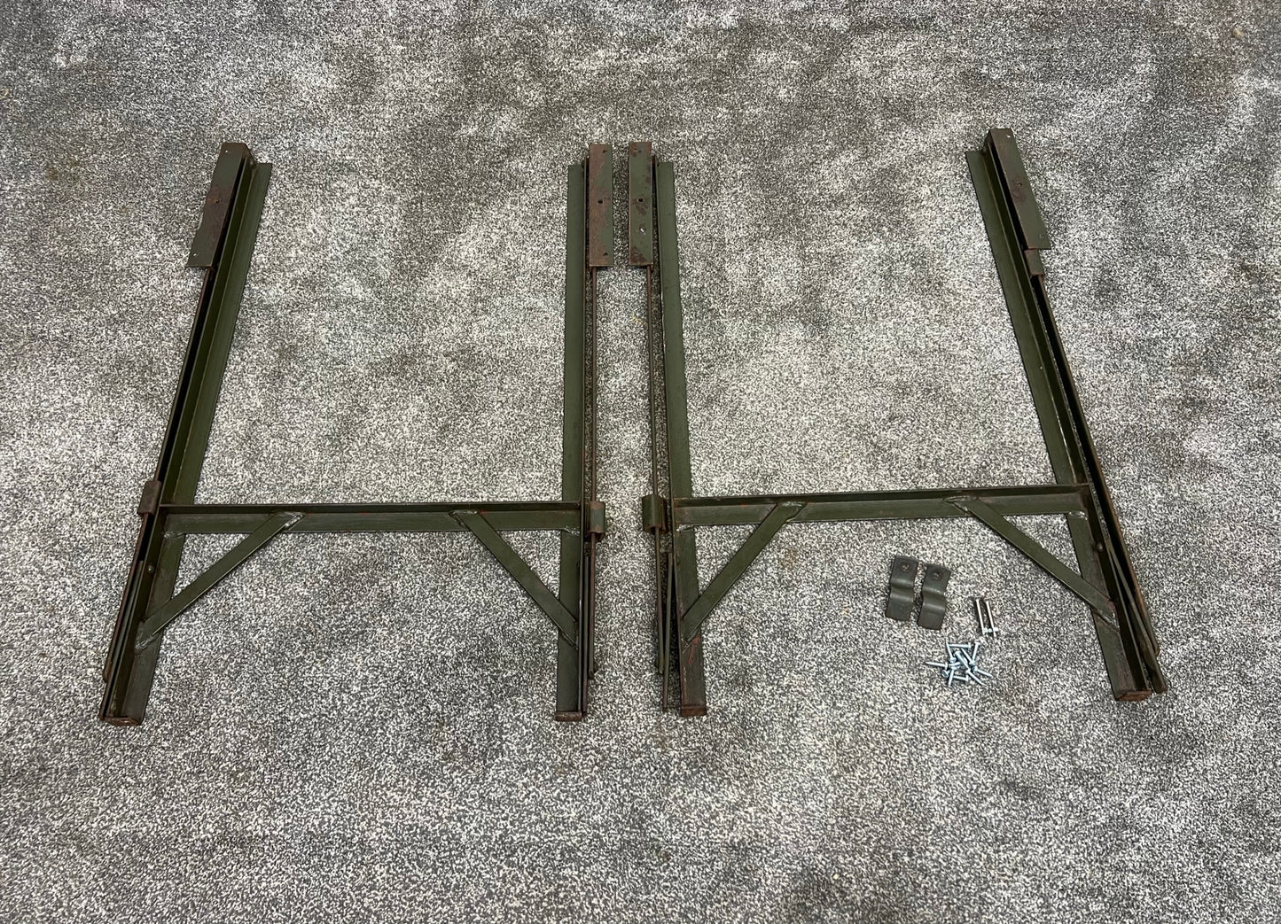 Metal Trestle Table Folding Legs Heavy Duty Reclaimed Industrial Rustic Furniture Table Legs