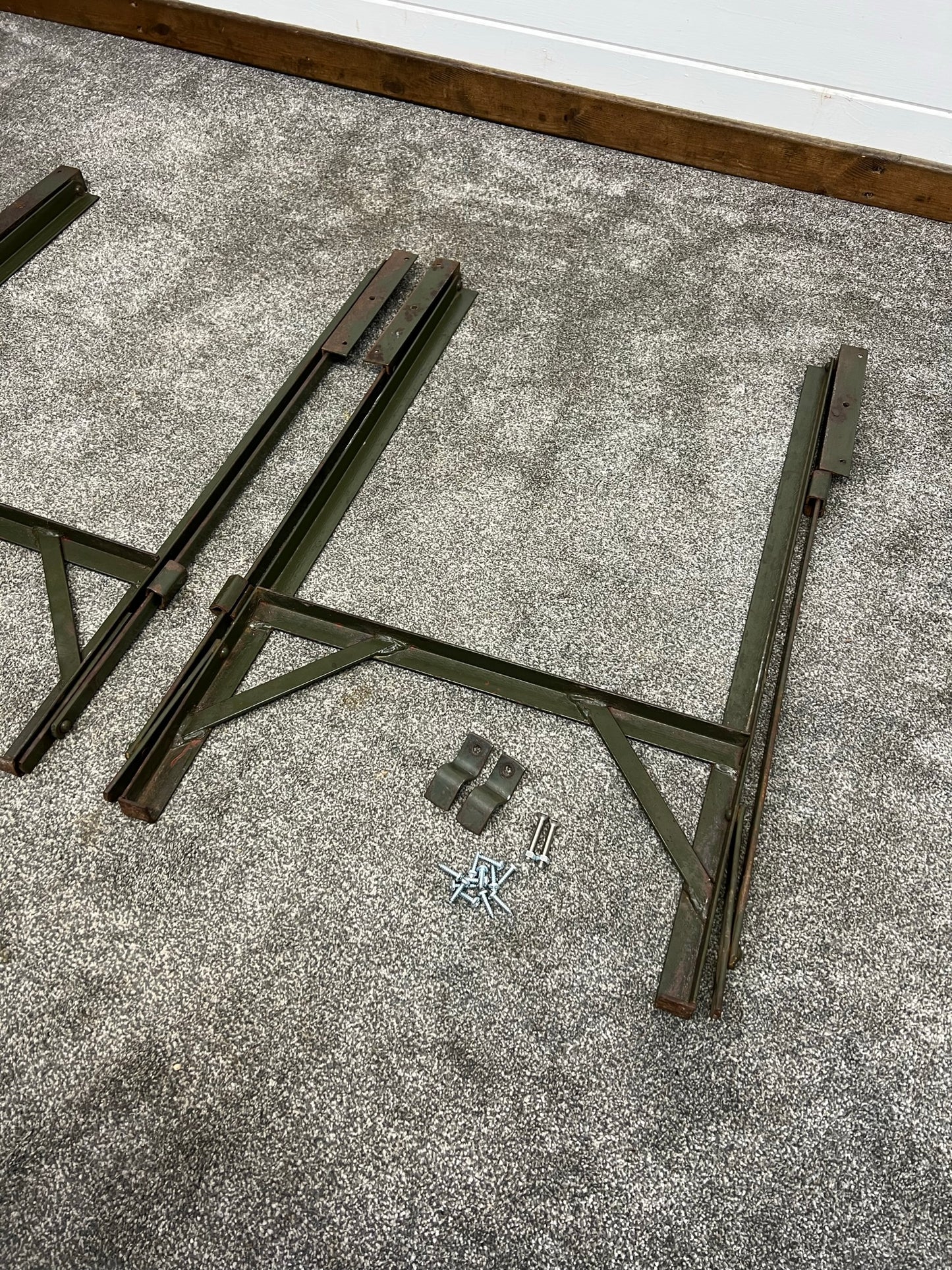 Metal Trestle Table Folding Legs Heavy Duty Reclaimed Industrial Rustic Furniture Table Legs