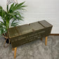 Vintage Wooden Side Table Rustic Storage Box Reclaimed Chest Farmhouse Side Coffee Table