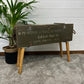 Vintage Wooden Side Table Rustic Storage Box Reclaimed Chest Farmhouse Side Coffee Table