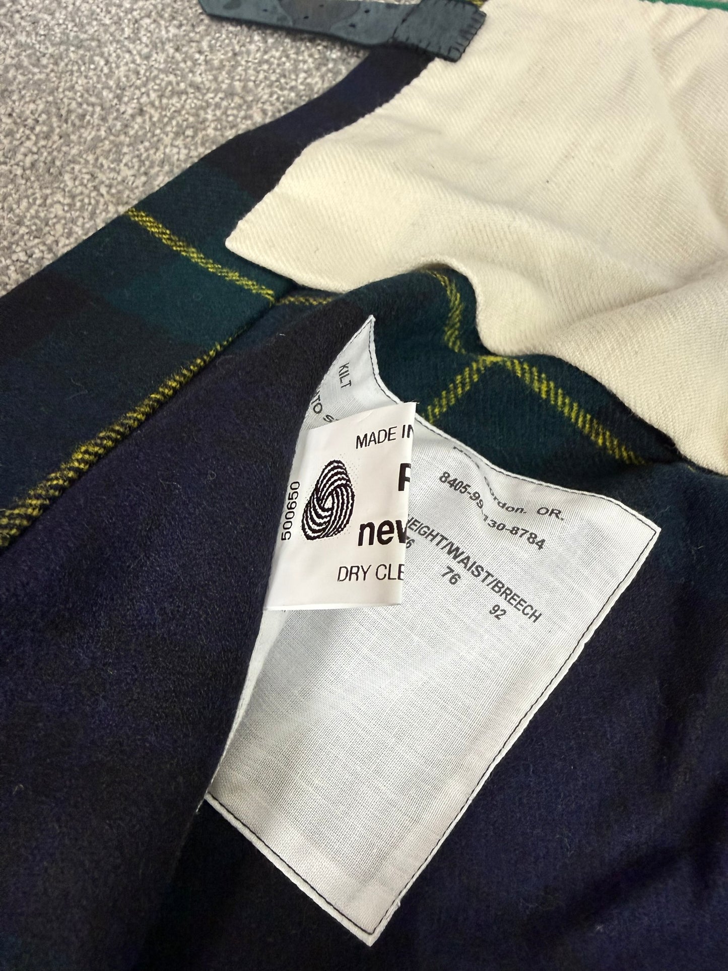 British Army No3 Gordon Highlanders Kilt Unissued Military Pure Wool Tartan