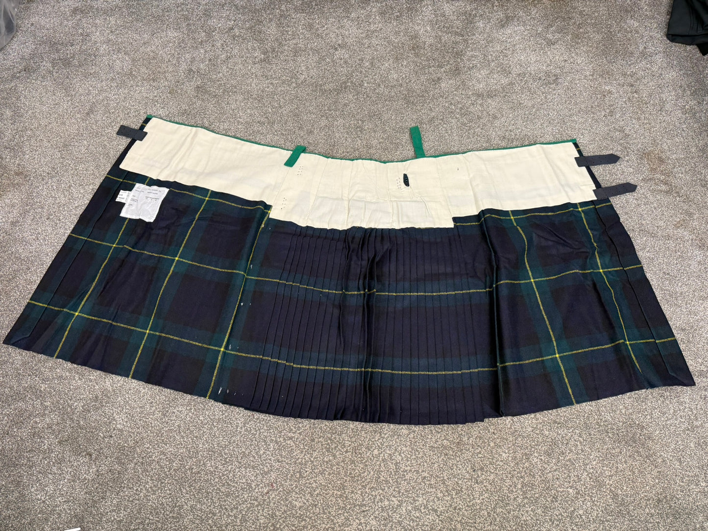 Unissued Vintage Army No3 Gordon Highlanders Kilt Military Pure Wool Tartan