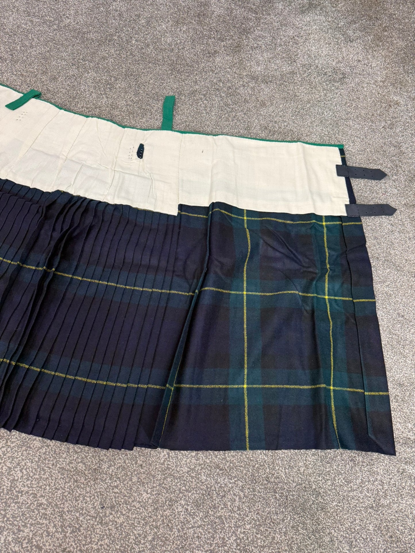 Unissued Vintage Army No3 Gordon Highlanders Kilt Military Pure Wool Tartan