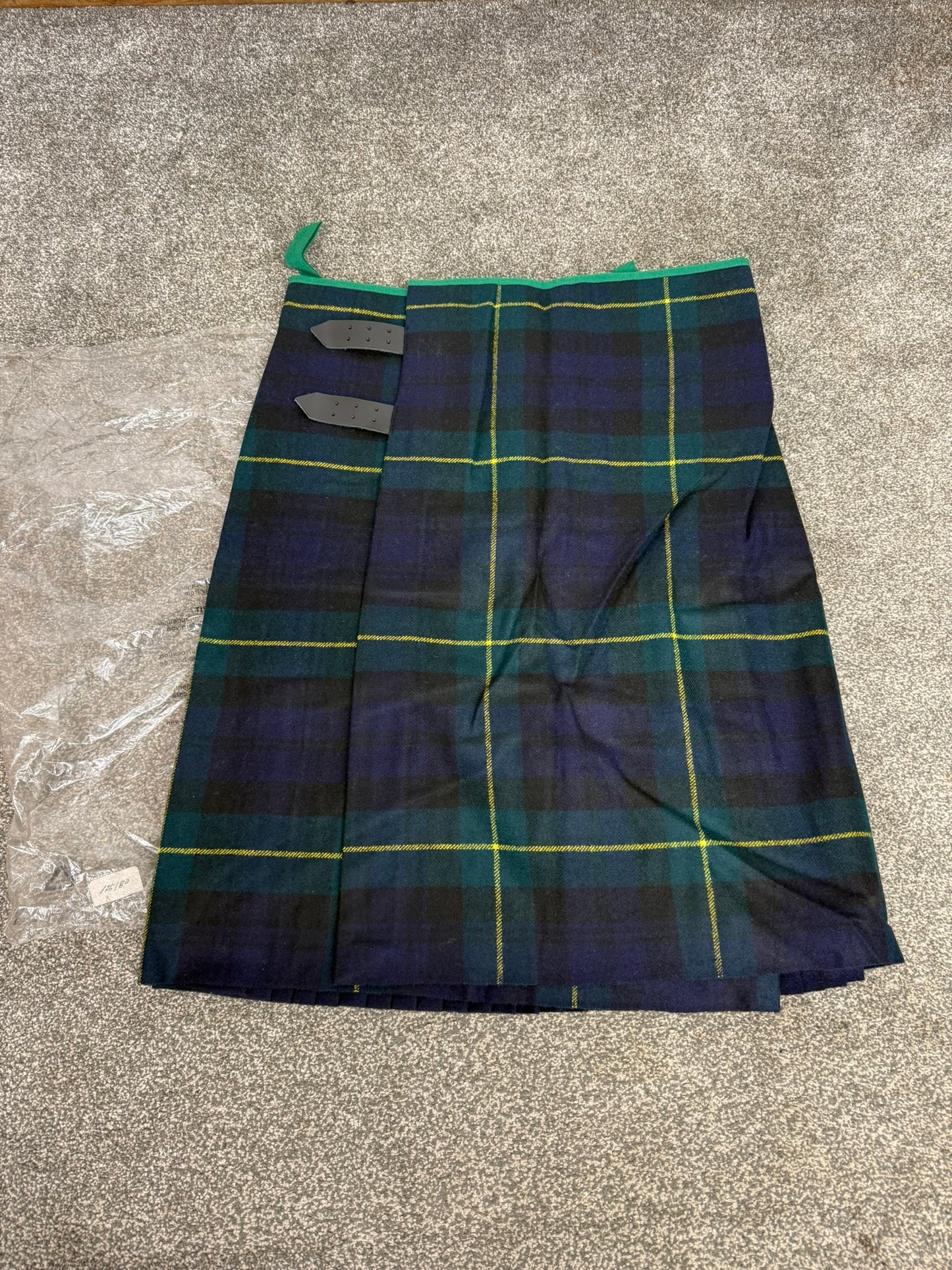 Unissued Vintage Army No3 Gordon Highlanders Kilt Military Pure Wool Tartan