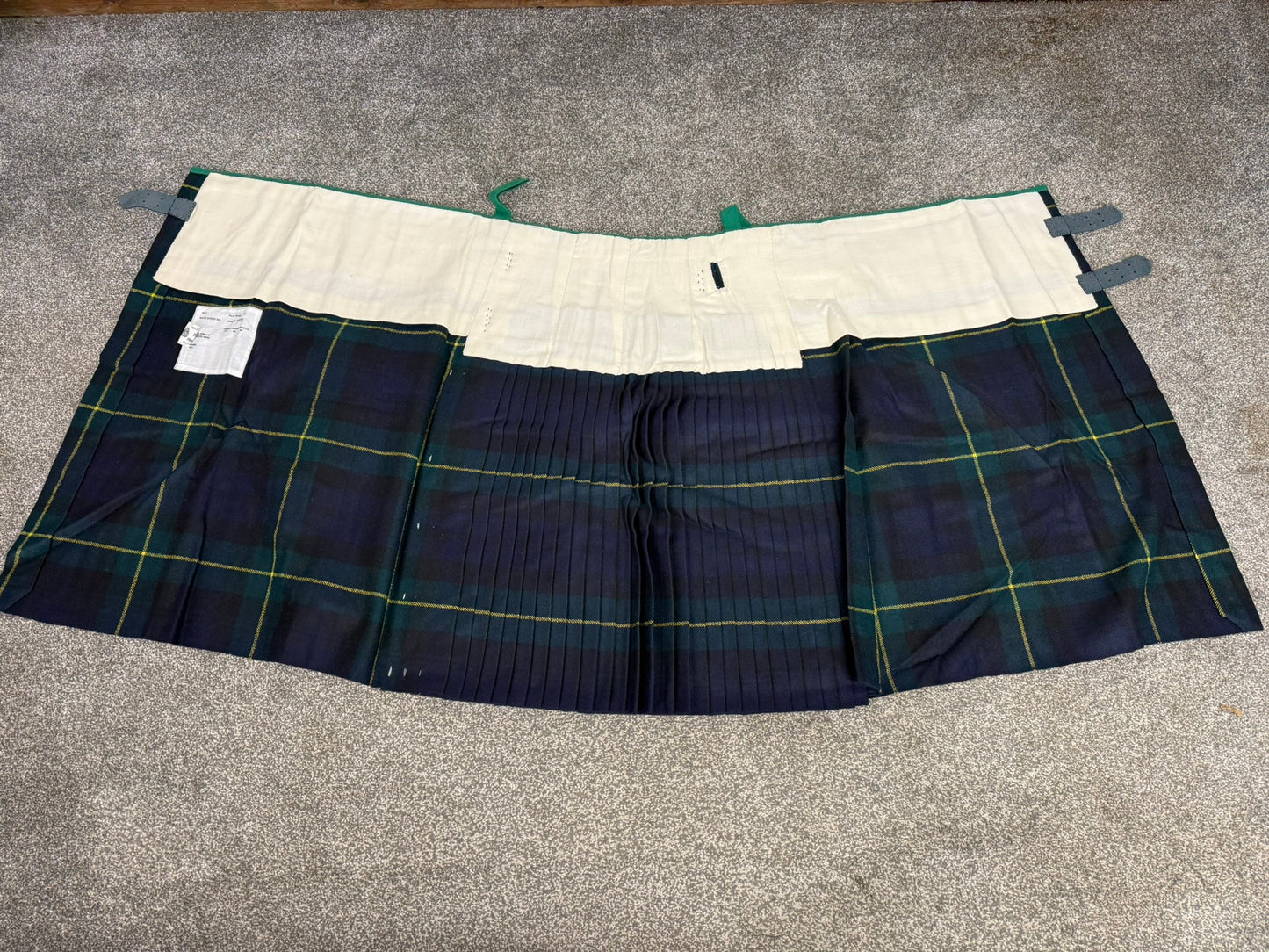 Unissued Vintage Army No3 Gordon Highlanders Kilt Military Pure Wool Tartan