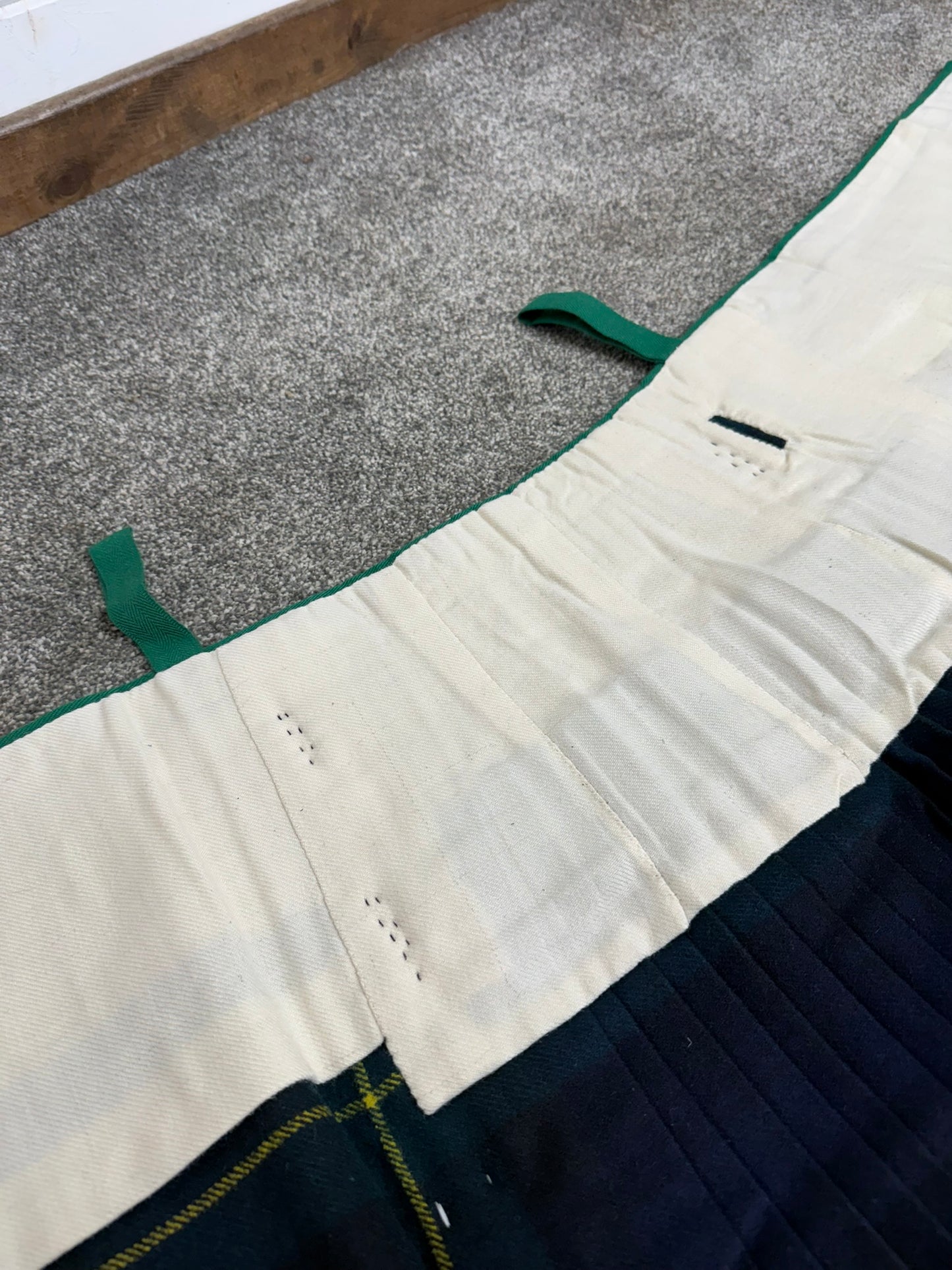 Unissued Vintage Army No3 Gordon Highlanders Kilt Military Pure Wool Tartan