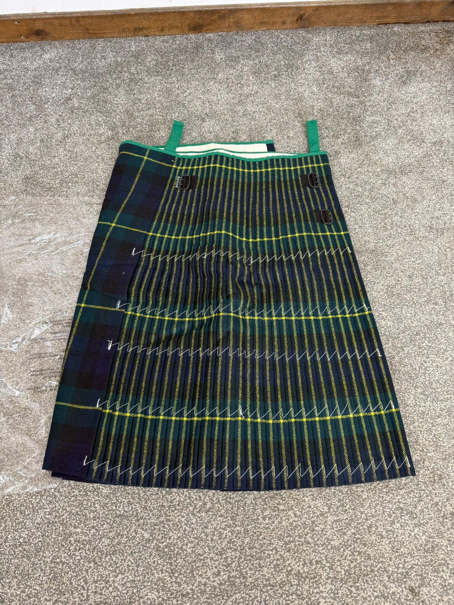 Unissued Vintage Army No3 Gordon Highlanders Kilt Military Pure Wool Tartan
