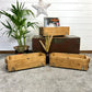 Vintage Small Wooden Storage Chest Rustic Box Farmhouse Home Decor Toys Tools