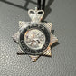 Black UKAEA Cap Badge "United Kingdom Atomic Energy Authority" Obsolete Police Collectible