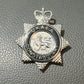 Black UKAEA Cap Badge "United Kingdom Atomic Energy Authority" Obsolete Police Collectible