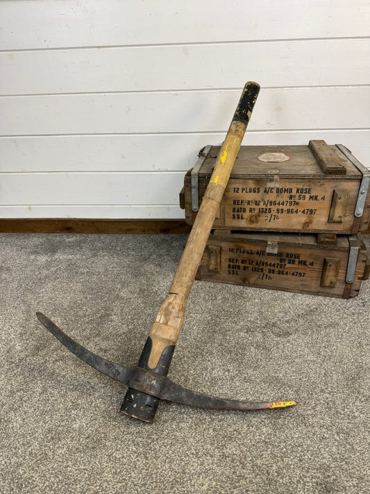Ex Army Military Pick Axe 3ft Pioneer Pickaxe Tool British Army Dated 1987