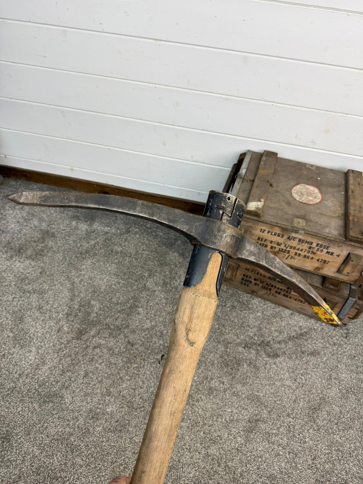 Ex Army Military Pick Axe 3ft Pioneer Pickaxe Tool British Army Dated 1987