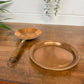 Vintage Copper Ladle Spoon Made In England & Copper Plate Antique Interior Decor
