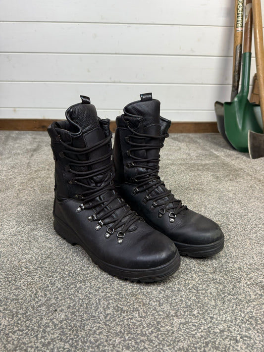 Altberg Field & Fell Black Leather Waterproof Boots Size UK 8.5 Ex Police