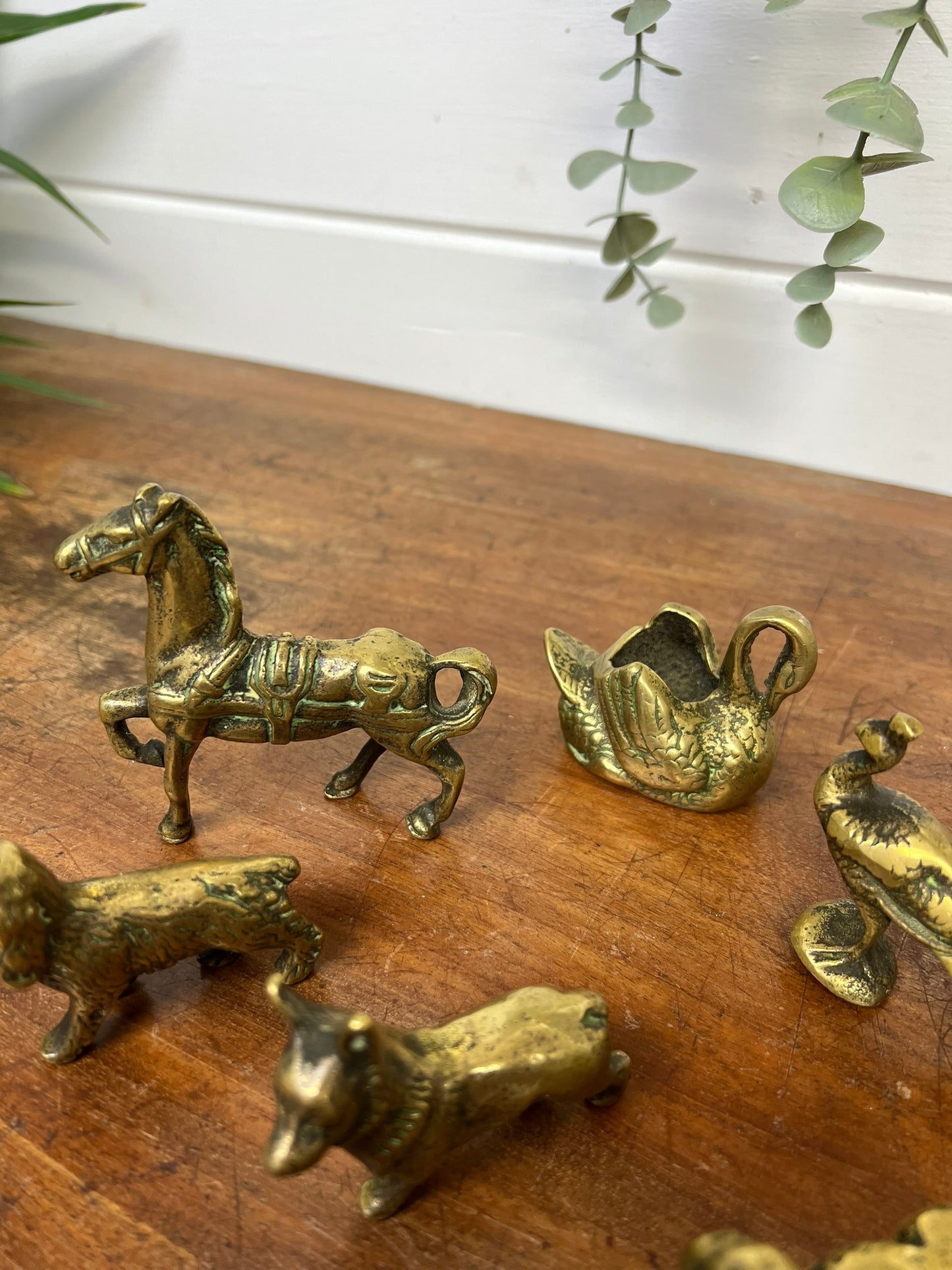 8x Vintage Brass Animal Bundle Job Lot Decorative Home Rustic Boho Decor