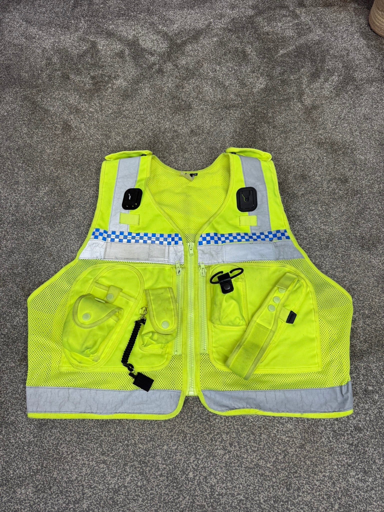 Hi Vis Tac Vest Ex Police Equipment Utility Vest XXL Patrol Security ...