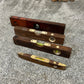 4x Vintage Wood & Brass Spirit Levels Job Lot Vintage Workshop Garage Tools