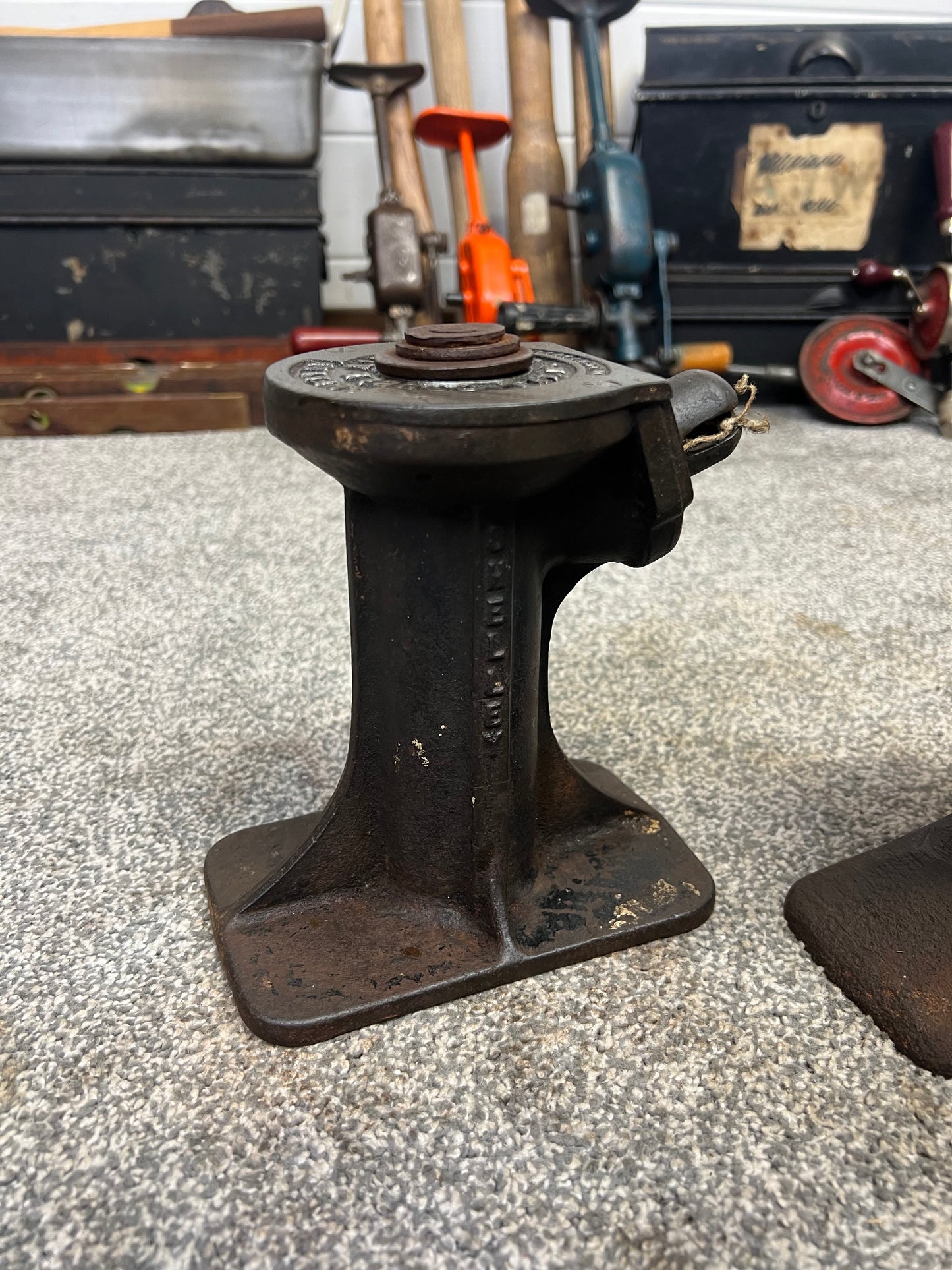 2x Vintage Screw Jacks Lake & Elliott Jack / Shelley Double Lift Vintage Car Jack Industrial Decor