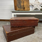3x Vintage Small Leather Suitcases Job Lot Rustic Alternative Home Decor Vintage Display