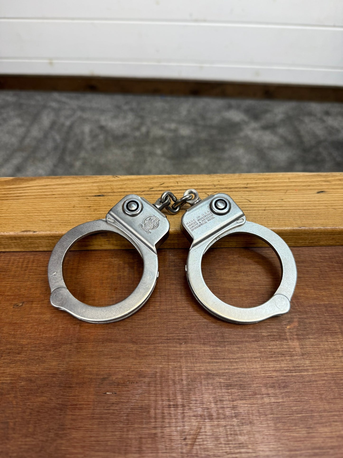 Vintage 1960's Smith & Wesson Handcuffs Model 94 Chain Cuffs - No Key