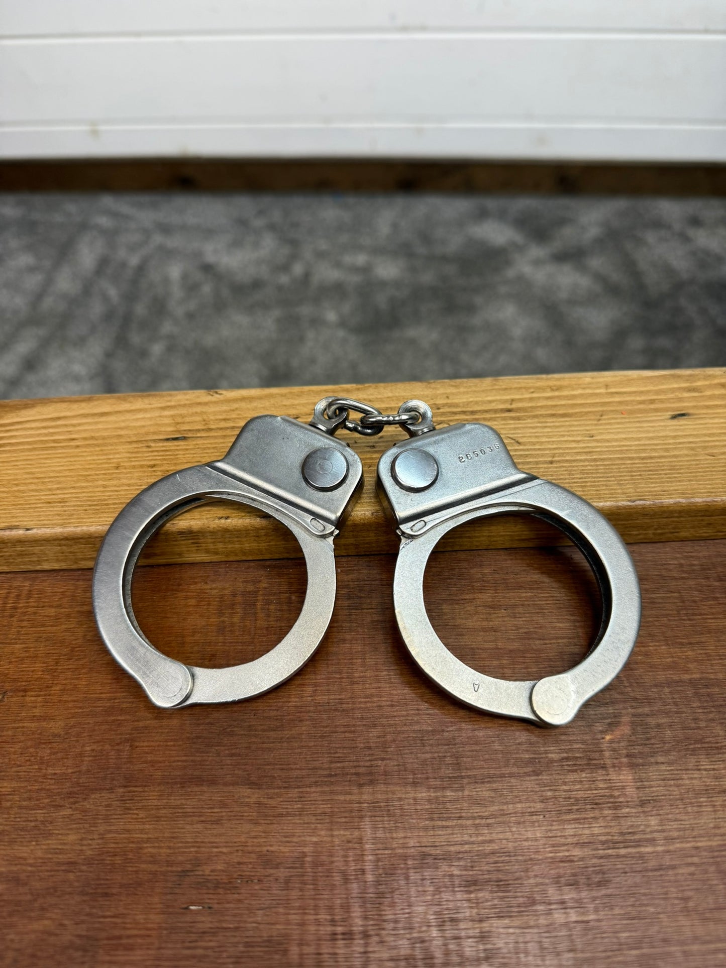 Vintage 1960's Smith & Wesson Handcuffs Model 94 Chain Cuffs - No Key