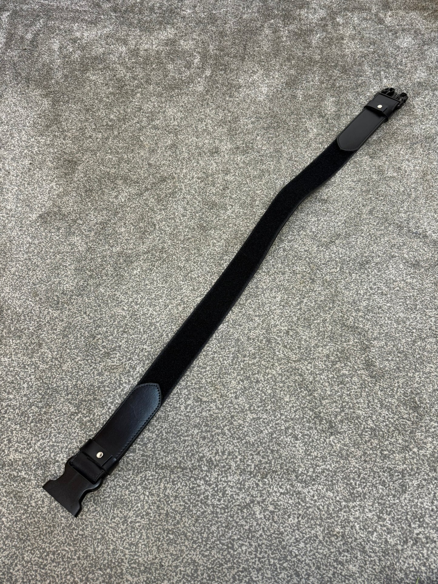 Ex Police Black Leather Duty Belt 39.5" Riot PSU Heavy Duty Belt