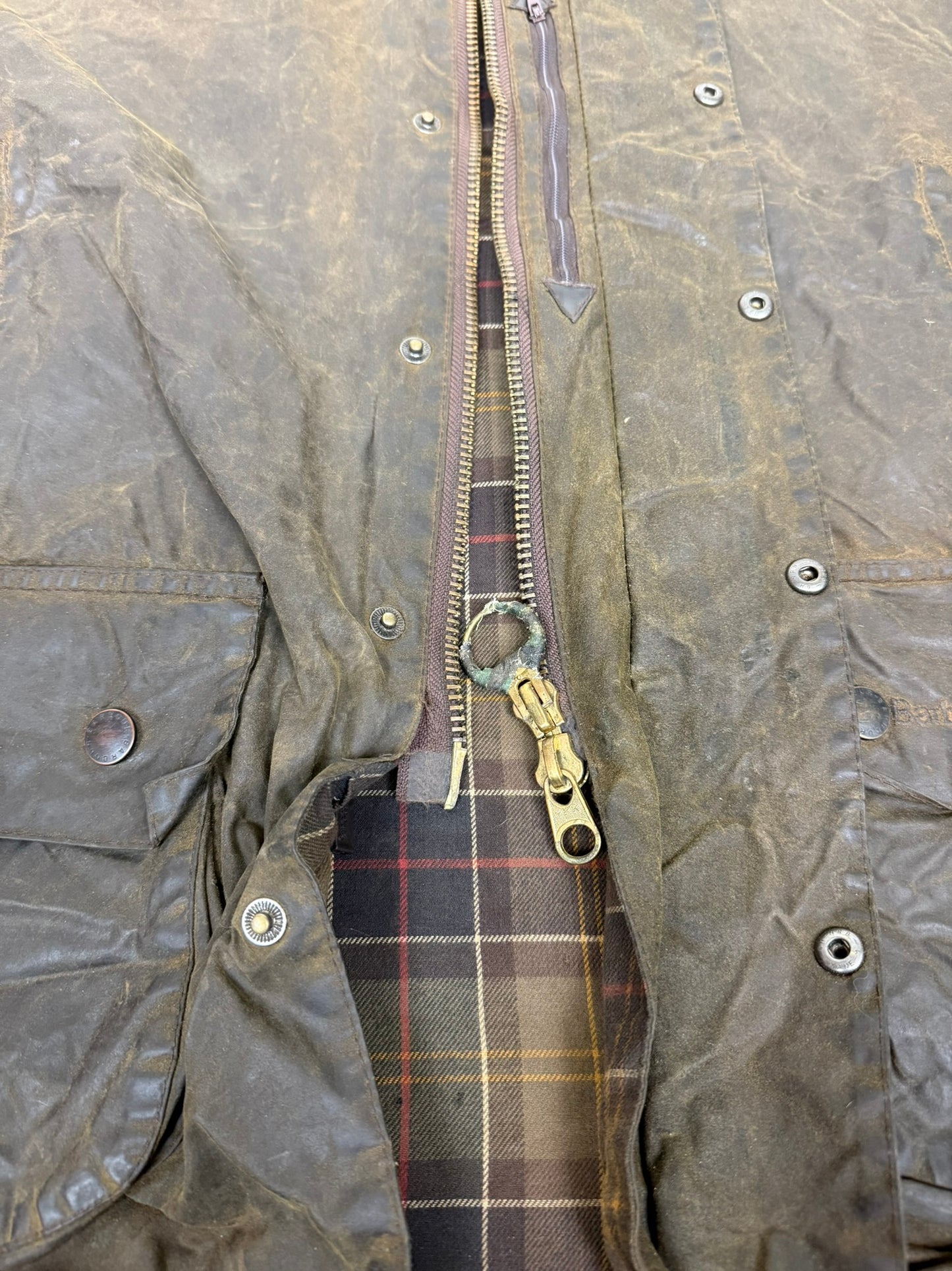 Vintage Barbour Classic Beaufort Wax Jacket C46 Brown Vintage Country Coat