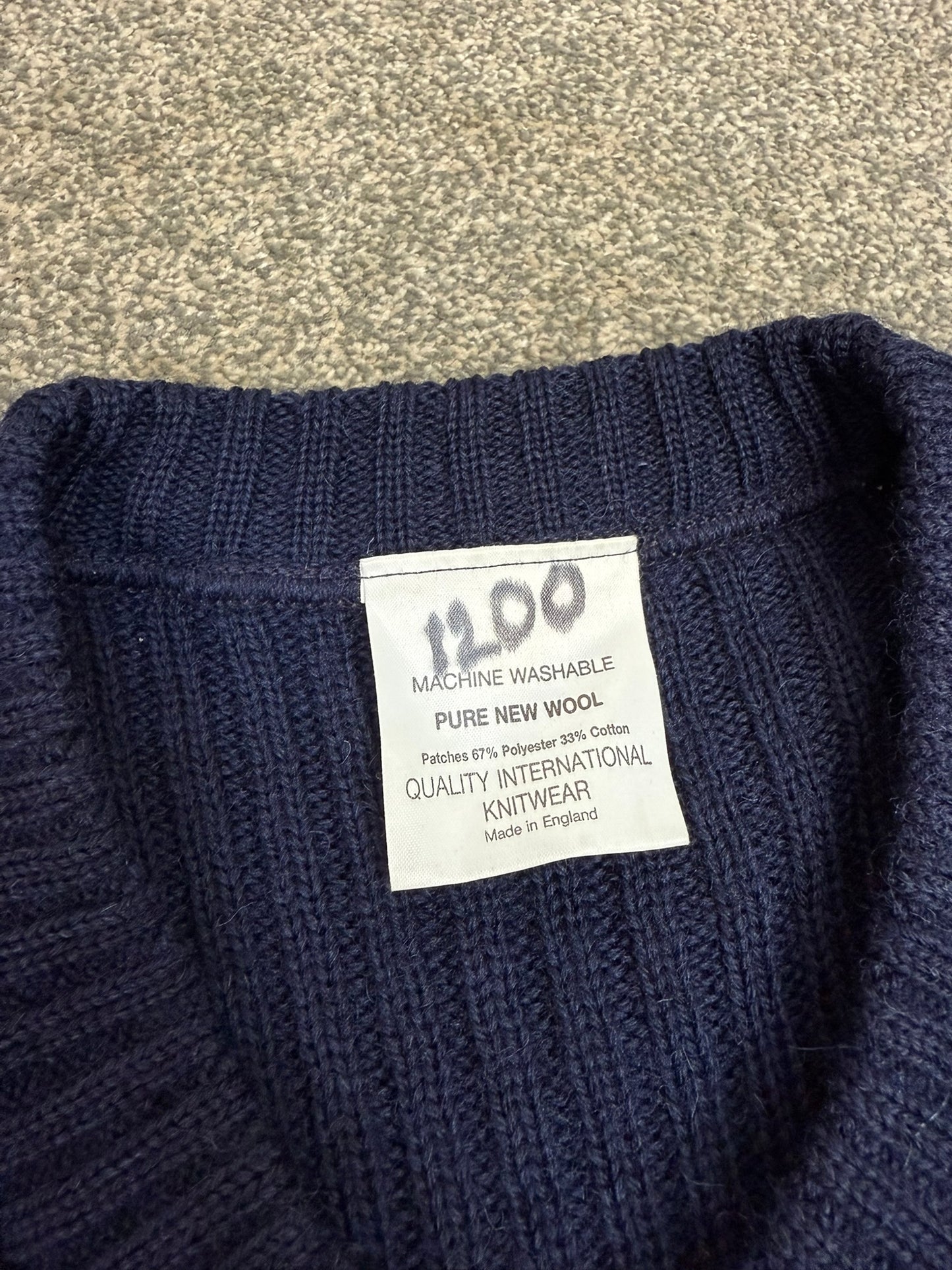 Ex Police Blue Pullover 46" X LARGE Commando Jumper Yard Work Security