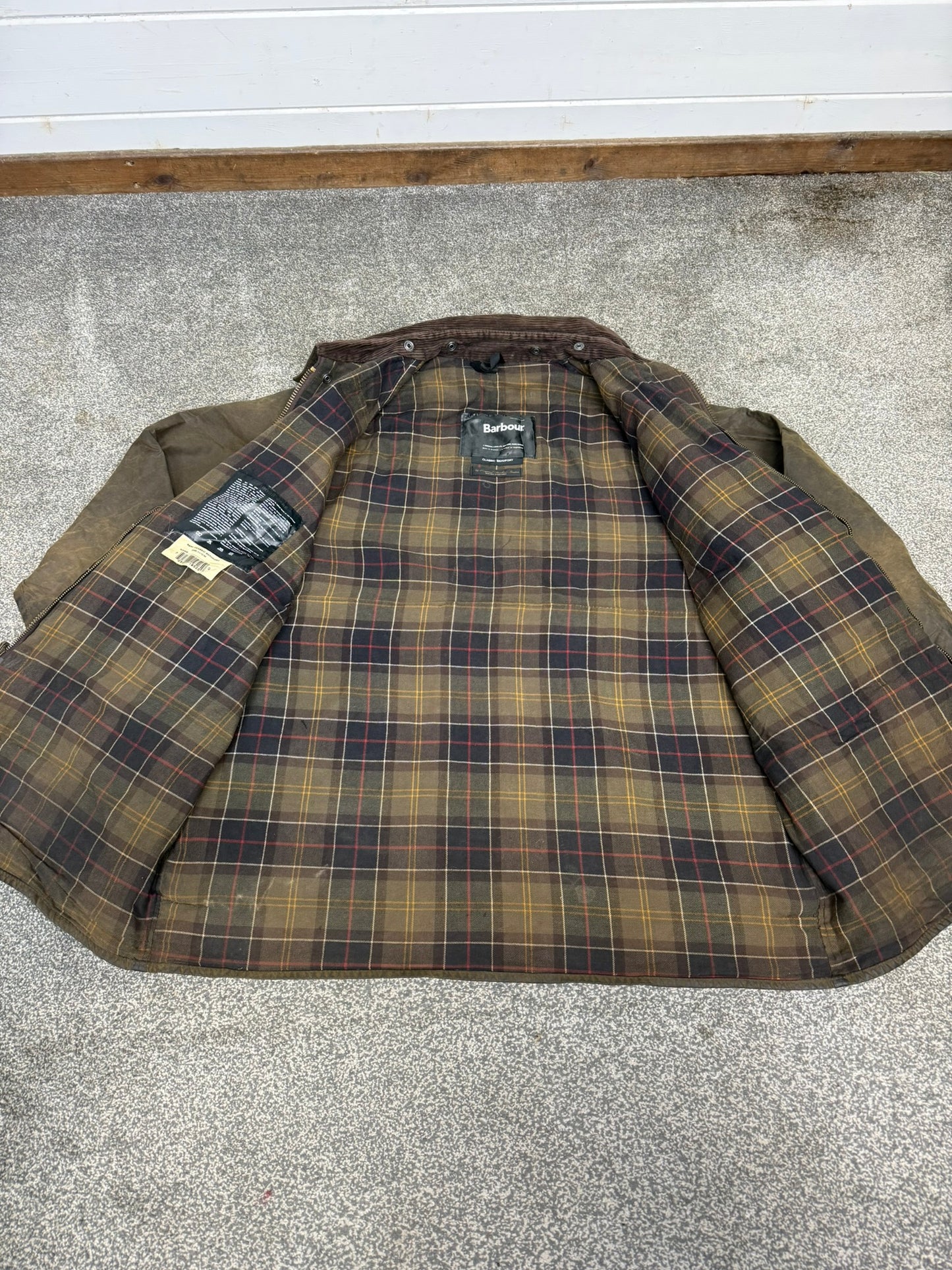 Vintage Barbour Classic Beaufort Wax Jacket C46 Brown Vintage Country Coat