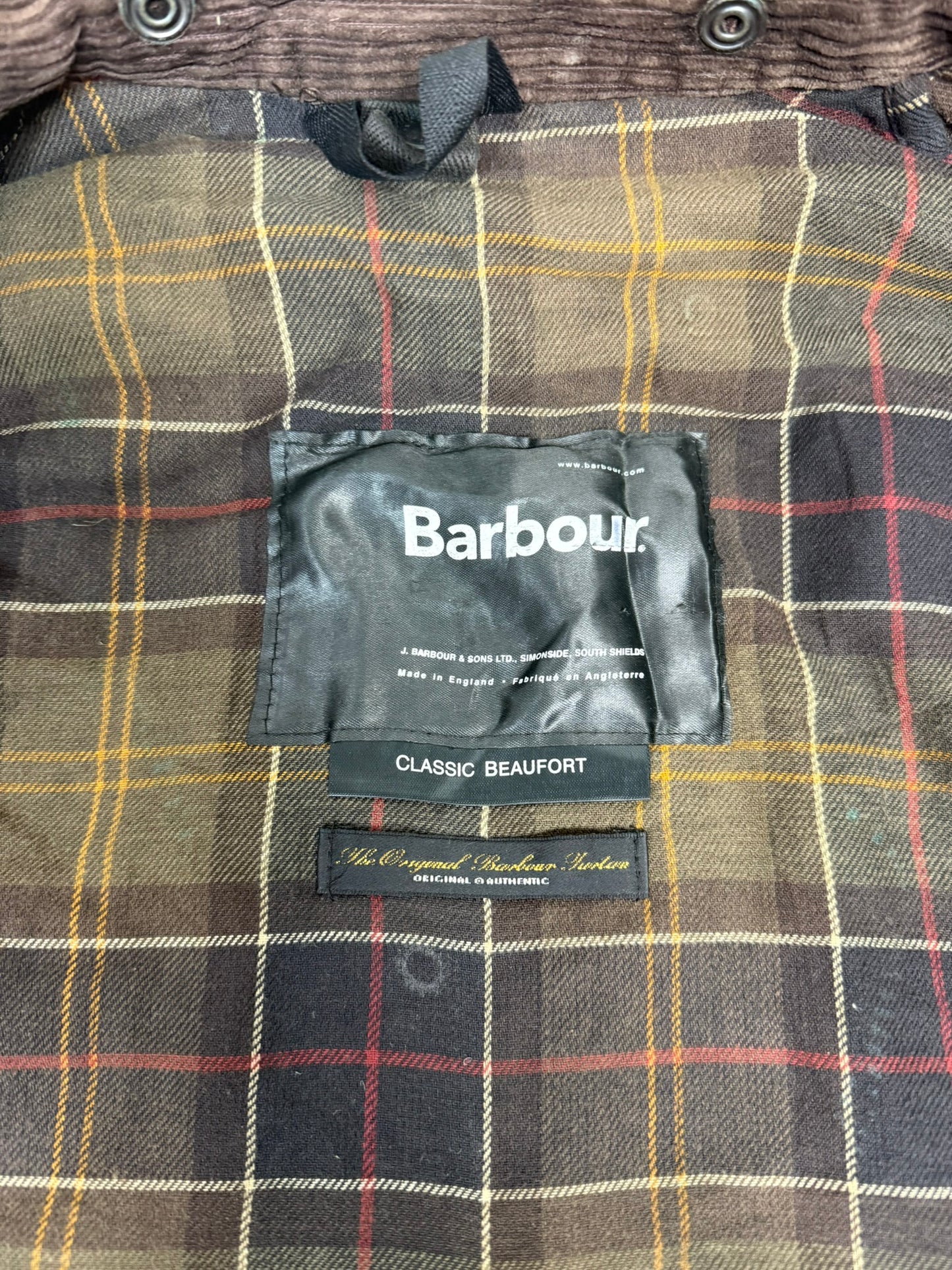 Vintage Barbour Classic Beaufort Wax Jacket C46 Brown Vintage Country Coat