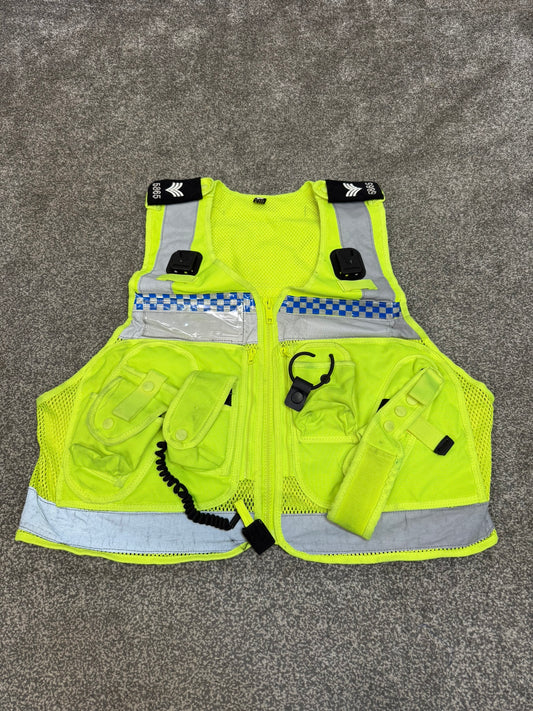 Ex Police Hi Vis Tac Vest Equipment Utility Vest LARGE Patrol Security