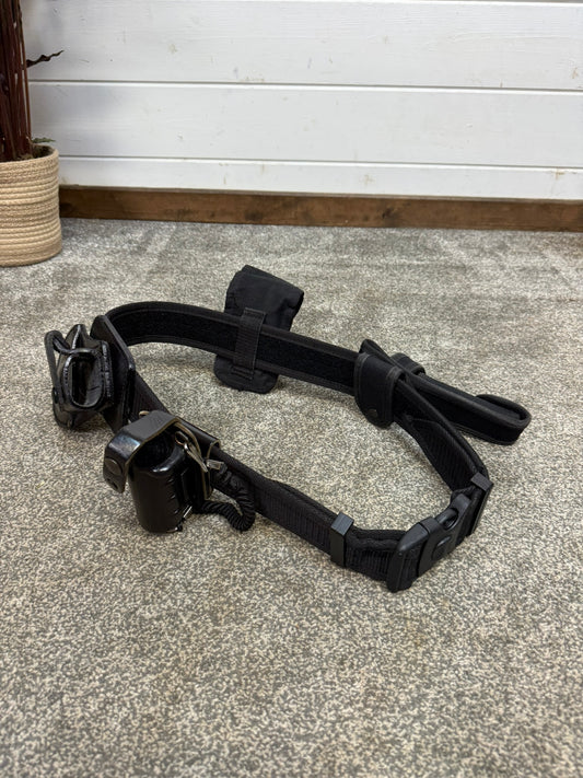 Ex Police Duty Belt Pouches & Fast Strap Restraint MEDIUM 38.5" Waist Genuine Security Equipment Belt