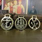 3x Vintage Nautical Horse Brass HMS Nelson & Anchor - Rustic Country Farmhouse Decor