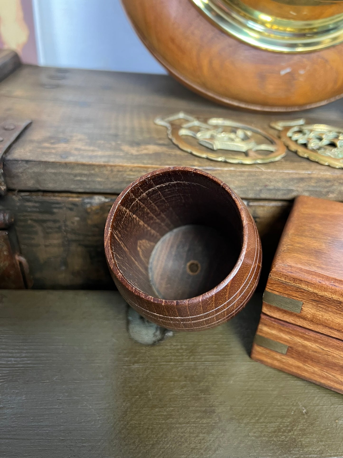 Vintage Small Teak Barrel From HMS Iron Duke Jellicoe's Flagship Jutland