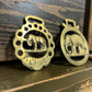 2x Vintage Elephant Horse Brass - Country Farmhouse Decor