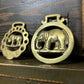 2x Vintage Elephant Horse Brass - Country Farmhouse Decor