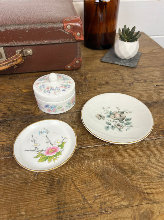 Vintage Bone China Job Lot Trinket Butter Dish Royal Doulton, Coalport & Wedgwood