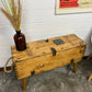 Vintage Rustic Wooden Box Side Table Storage Reclaimed Chest Farmhouse Coffee Table