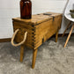 Vintage Rustic Wooden Box Side Table Storage Reclaimed Chest Farmhouse Coffee Table