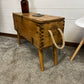 Vintage Rustic Wooden Box Side Table Storage Reclaimed Chest Farmhouse Coffee Table