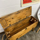 Vintage Rustic Wooden Box Side Table Storage Reclaimed Chest Farmhouse Coffee Table