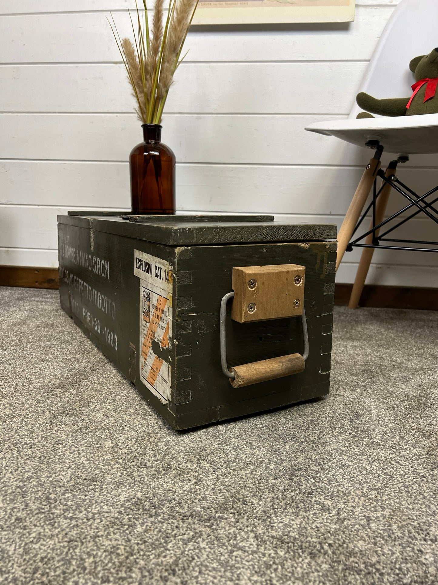 Vintage Reclaimed Wood Chest Rustic Crate Storage Box Country Home Farmhouse Boho Decor