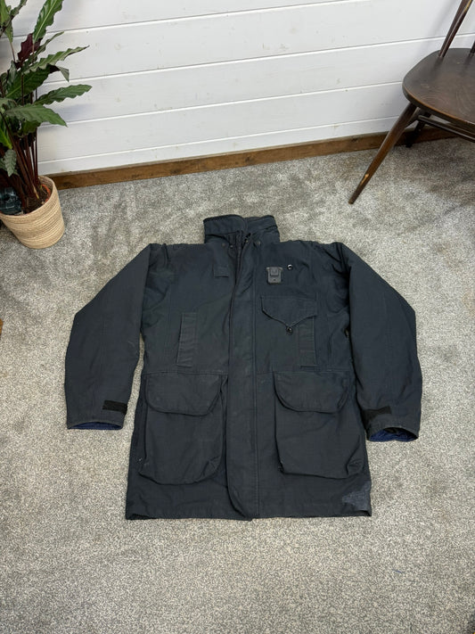 Ex Police Arktis Black Jacket Lined Coat Security Smock MEDIUM Military SAS