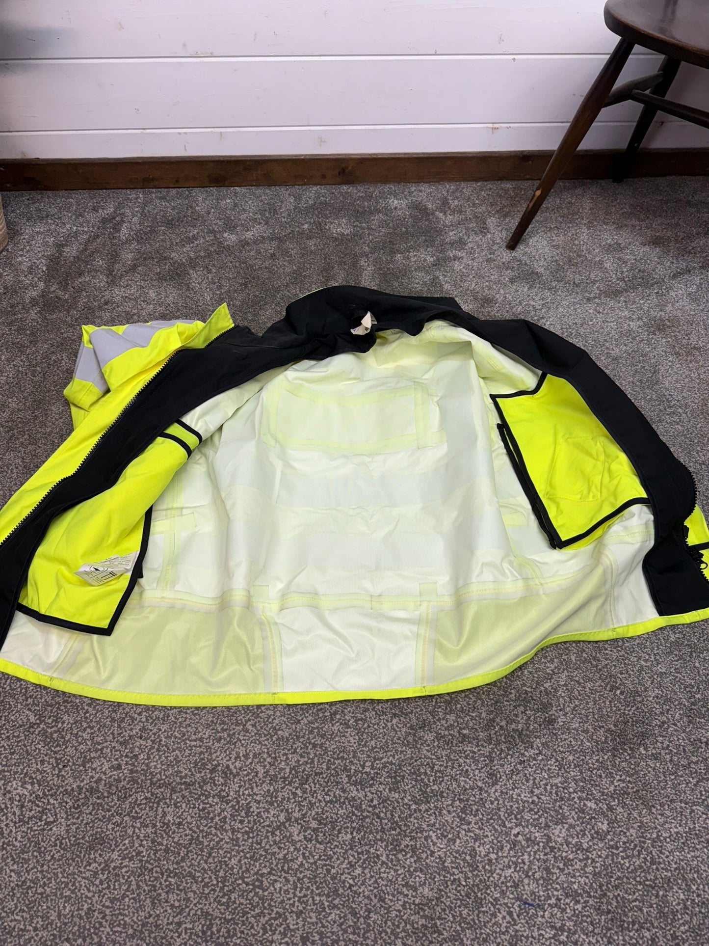 Ex Police Hi Vis Waterproof Bomber Jacket Coat SMALL Security Walking Riding