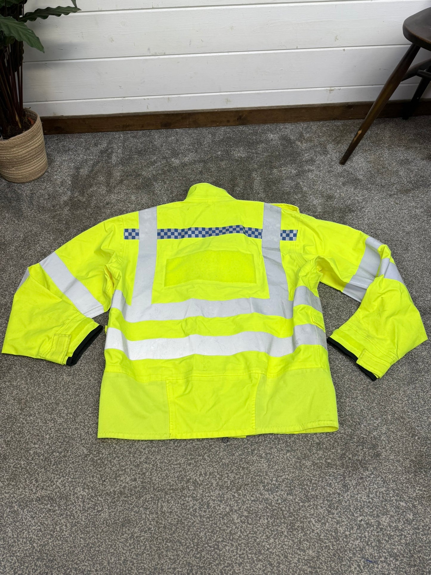 Ex Police Hi Vis Waterproof Bomber Jacket Coat SMALL Security Walking Riding