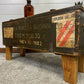 Rustic Wooden Chest Trunk Box Side Coffee Table Reclaimed Vintage 1982 Farmhouse Chic Decor