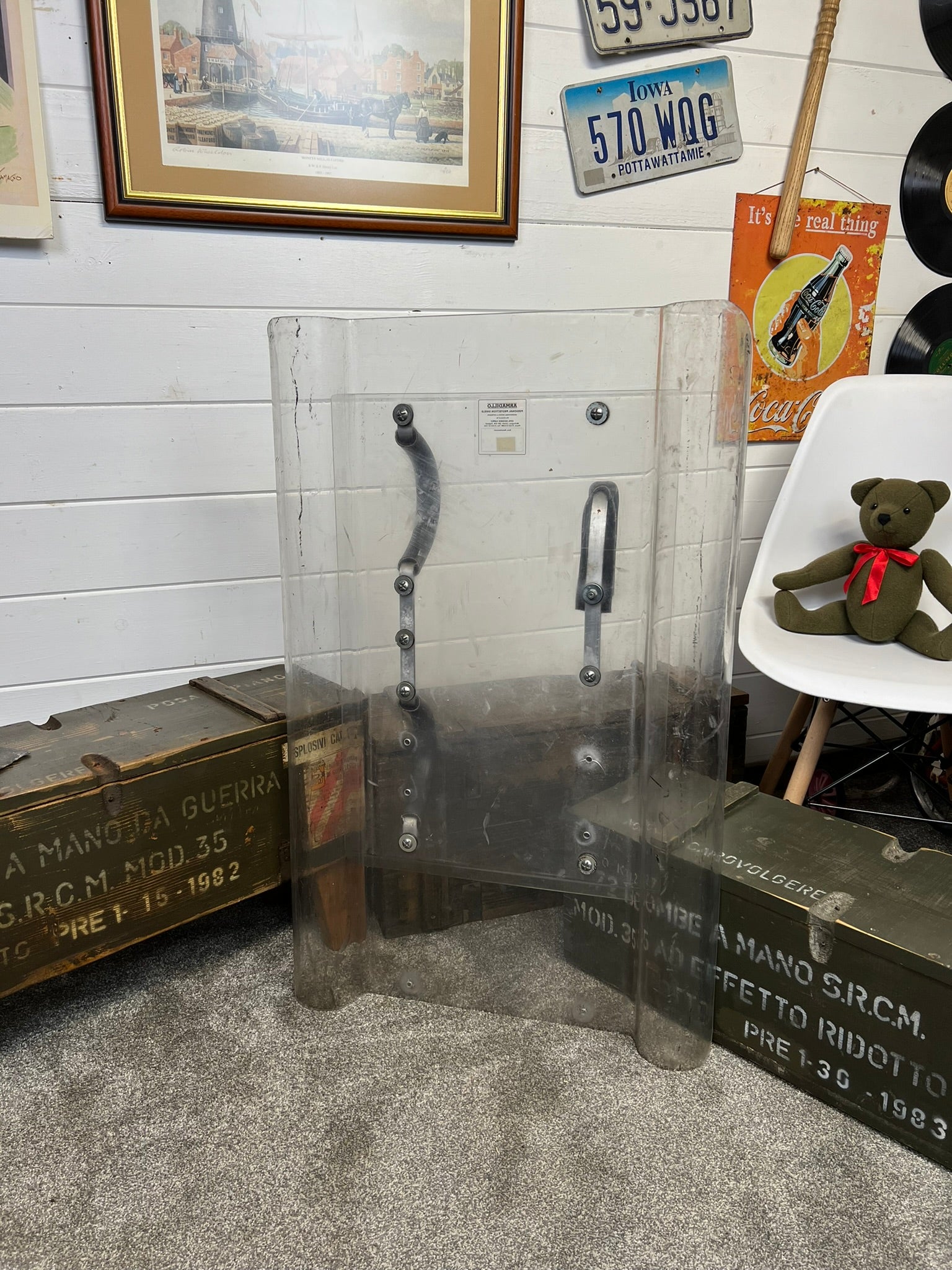 Ex British Police Riot Shield Wall Art Display LARP Role Play Games Fi ...